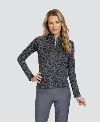 Tail Ladies Augustina Long Sleeve Polo - Leopardess