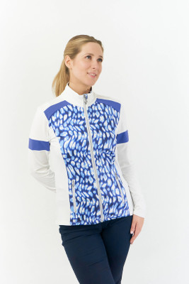 Pure Golf Galena Long Sleeve Jacket - Leopard lake