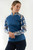 Pure Golf Hazel Long Sleeve Polo Shirt - Stone Canvas Collection - Vallarta Blue