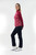 Pure Golf Sienna Long Sleeve Polo Shirt - Garnet Berry