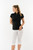 Pure Golf Olivia Ladies Cap Sleeve Polo Shirt -Black