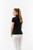 Pure Golf Olivia Ladies Cap Sleeve Polo Shirt -Black