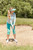 Pure Golf Serenity mid layer quarter zip top - Aquamarine Lake