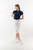 Pure Golf Olivia Ladies Cap Sleeve Polo Shirt - Navy