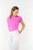 Pure Golf Olivia Ladies Cap Sleeve Polo Shirt - Azalea