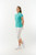 Pure Golf Cove Ladies Cap Sleeve Polo Shirt - Ocean Blue