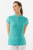 Pure Golf Cove Ladies Cap Sleeve Polo Shirt - Ocean Blue