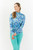 Pure Golf Serenity Quarter Zip Long Sleeve Mid Layer - Dappled Ocean