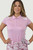 Pure Golf Keyla Lace Cap Sleeve Polo Shirt - Blossom