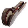 Martinez Open-Back Shaped Banjo Hard Case (Paisley Brown)