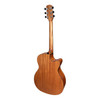 Martinez 'Natural Series' Left Handed Spruce Top Acoustic-Electric Small Body Cutaway Guitar (Open Pore)