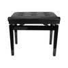 Crown Standard Tufted Height Adjustable Piano Stool (Black)