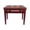Crown Standard Tufted Height Adjustable Piano Stool (Mahogany)