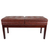 Crown Deluxe Height Adjustable Duet Piano Stool with Storage Compartments (Walnut)