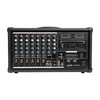 SoundArt 8 Channel 400 Watt Dual Wireless Powered Mixer PA System with DVD Player