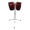 Drumfire 8" and 9" Conguitas with Stand (Wine Red)