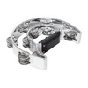 Drumfire Double Row Half Moon Tambourine (Chrome)