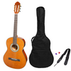 Martinez G-Series Left Handed Full Size Student Classical Guitar Pack with Built In Tuner (Natural-Gloss)