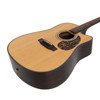 Saga DS20 Solid Spruce Top Acoustic-Electric Dreadnought Cutaway Guitar (Natural Gloss)
