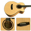 Aiersi SG02SZC-40 solid top zebrawood cutaway Acoustic Guitar