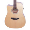 Timberidge '1 Series' Left Handed Spruce Solid Top Acoustic-Electric Dreadnought Cutaway Guitar (Natural Gloss)