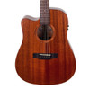 Timberidge 'Messenger Series' Left Handed 12-String Mahogany Solid Top Acoustic-Electric Dreadnought Cutaway Guitar (Natural Satin)