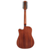 Timberidge 'Messenger Series' 12-String Mahogany Solid Top Acoustic-Electric Dreadnought Cutaway Guitar with 'Tree of Life' Inlay (Natural Satin)