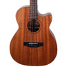 Timberidge 'Messenger Series' 12-String Mahogany Solid Top Acoustic-Electric Small Body Cutaway Guitar (Natural Satin)