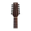 Timberidge 'Messenger Series' Left Handed 12-String Mahogany Solid Top Acoustic-Electric Small Body Cutaway Guitar (Natural Satin)