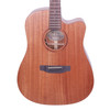Timberidge 'Messenger Series' Mahogany Solid Top & Body Acoustic-Electric Dreadnought Cutaway Guitar (Natural Satin)