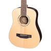 Timberidge '3 Series' 12-String Spruce Solid Top Acoustic-Electric Traveller Mini Guitar (Natural Satin)