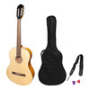 Martinez 'Slim Jim' Full Size Student Classical Guitar Pack with Built In Tuner (Spruce/Koa)