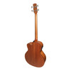 Martinez 'Natural Series' Solid Spruce Top Acoustic-Electric Cutaway Bass Guitar (Open Pore)