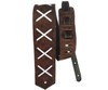 Basso Guitar Strap - Leather X  Dark Brown DG02