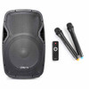 Vonyx AP1500PA 15" Portable Speaker with Dual Wireless Microphones 800W