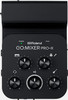 Portable audio mixer for creating professional-sounding music videos, livestreams, and podcasts with mobile devices.