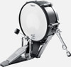 Enlarged (14-inch) bass-drum with solid-metal frame.