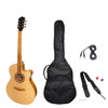 Martinez '41 Series' Folk Size Cutaway Acoustic-Electric Guitar Pack (Spruce/Jati-Teakwood)