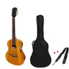 Martinez Acoustic 'Little-Mini' Folk Guitar Pack with Built-In Tuner (Koa)