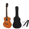 Martinez Acoustic 'Little-Mini' Folk Guitar Pack with Built-In Tuner (Mahogany)