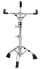 Extra heavy duty with double braced legs. Adjustable basket. Upright easy one touch steel ball tilter. Short leg base. Centre position. Ergo style memory lock. Great for mounting toms and Electronic Drum Pads.