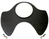 20" Bass Drum mute. Plywood backing board with soft rubber pad. Includes metal clamps to attach to rim.
