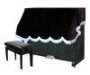 Piano Cover -Upright-Half-Brown