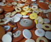 Sax Pad: TanLeathr. Plastic Disc18.5mm