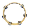 Percussion Plus 9" Wooden Tambourine with 6-Double Rows of Jingles