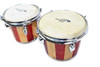 Percussion Plus 6 & 7" Wooden Bongos in 2-Tone Gloss Natural Lacquer Finish