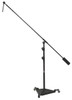 On Stage Studio Boom Mic Stand with 17lb Base with Removable Casters