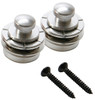 Hennessey Solid Brass Strap Locks in Chrome (1-Pair)