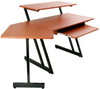 On Stage Wooden Workstation in Rosewood/Black Steel Frame