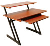 On Stage Wooden Workstation in Rosewood/Black Steel Frame